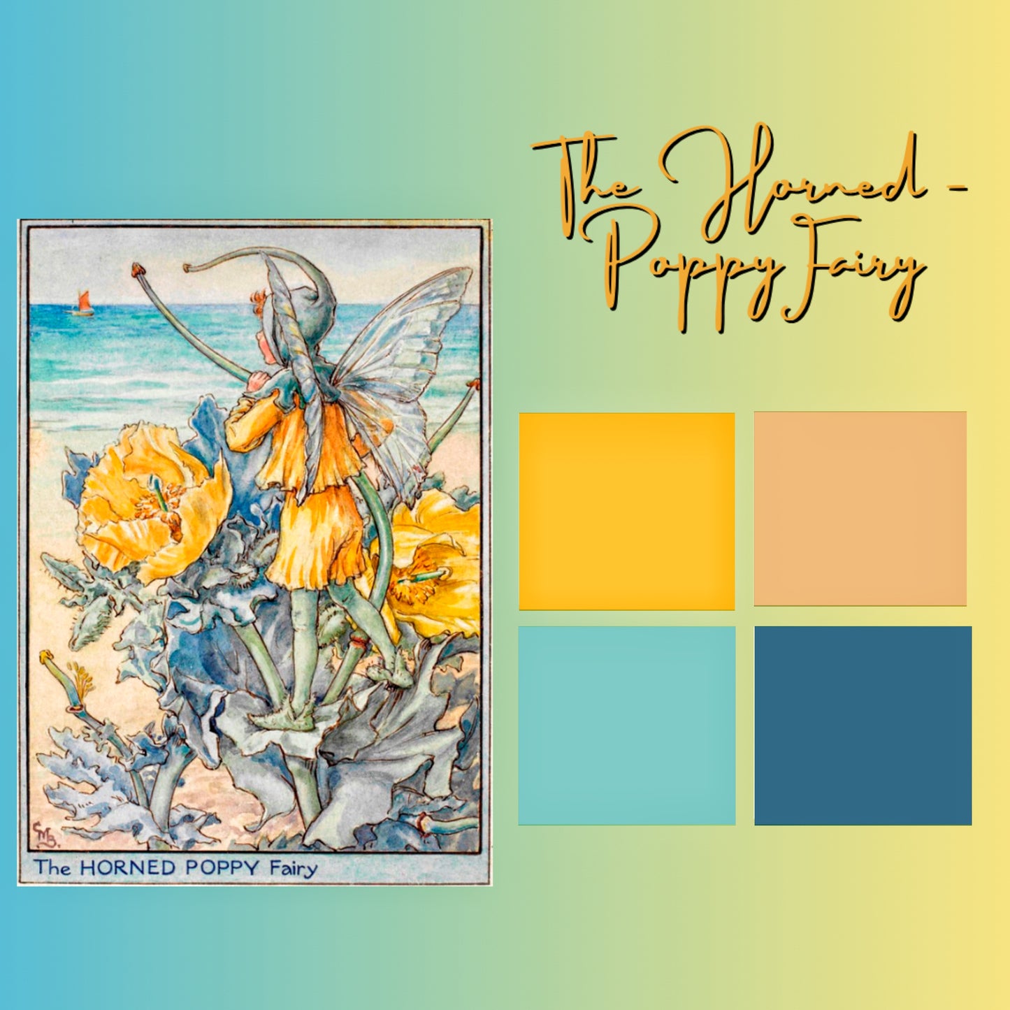 Fairies of the Wayside - July - The Horned-Poppy Fairy