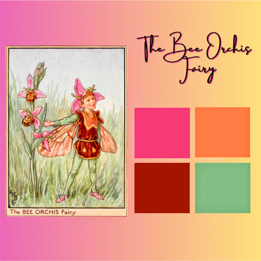 Fairies of the Wayside - August - The Bee Orchis Fairy