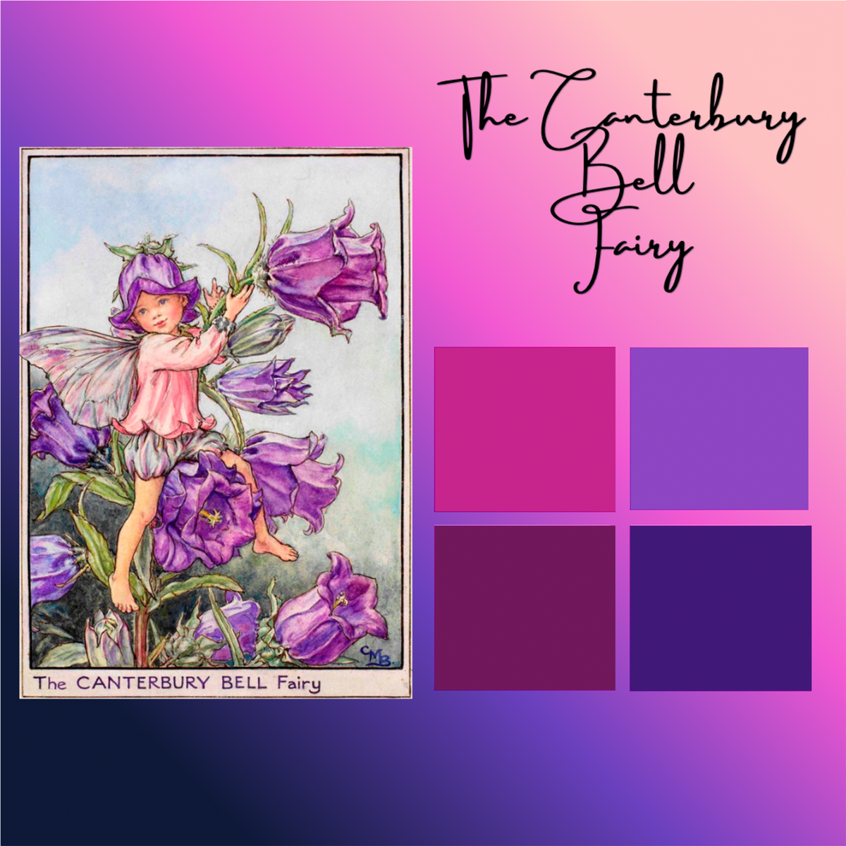 Fairies of the Wayside - September - The Canterbury Bell Fairy